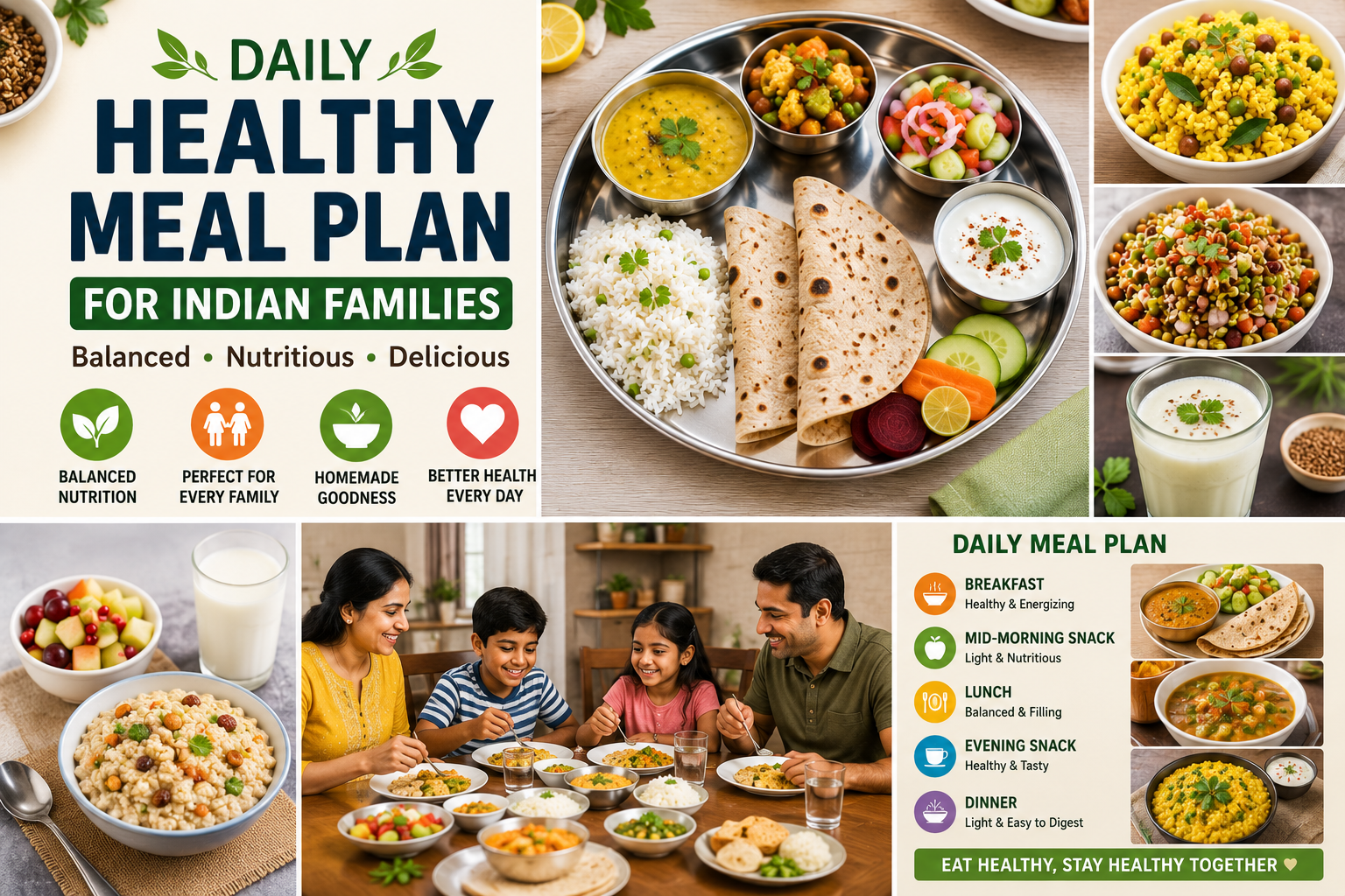 Daily Healthy Meal Plan for Indian Families