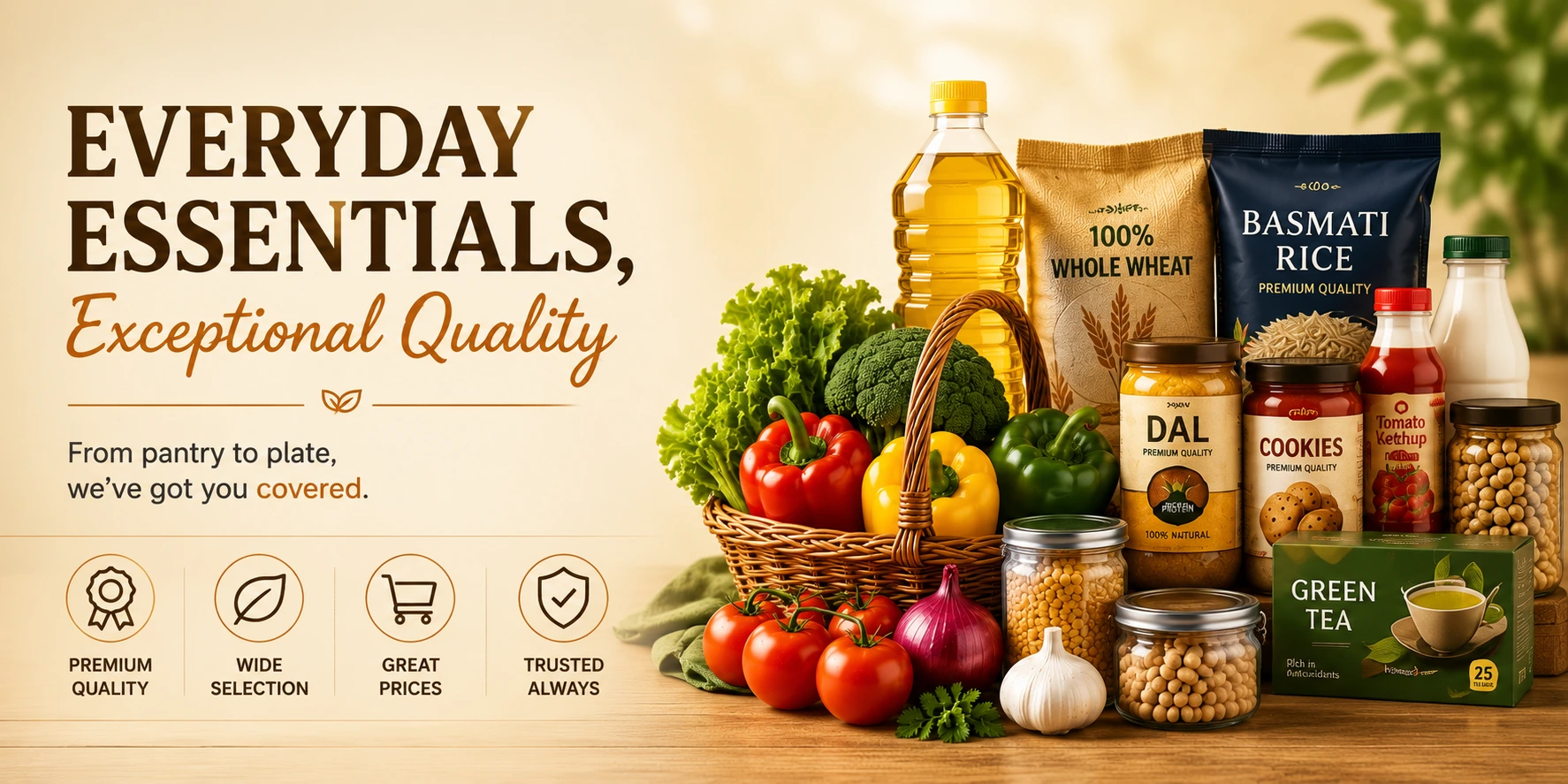 SmartMeal India everyday grocery essentials banner